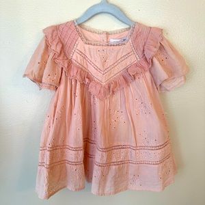 Zara Pink lace ruffle dress 18-24 months